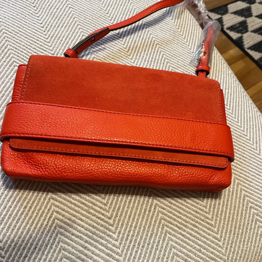 Orange Leather Women's Bag/Clutch